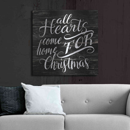 Luxe Metal Art 'Home For Christmas' by Cindy Jacobs, Metal Wall Art,36x36