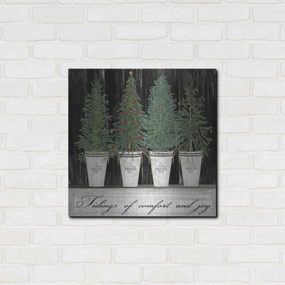 Luxe Metal Art 'Tidings of Comfort & Joy' by Cindy Jacobs, Metal Wall Art,24x24