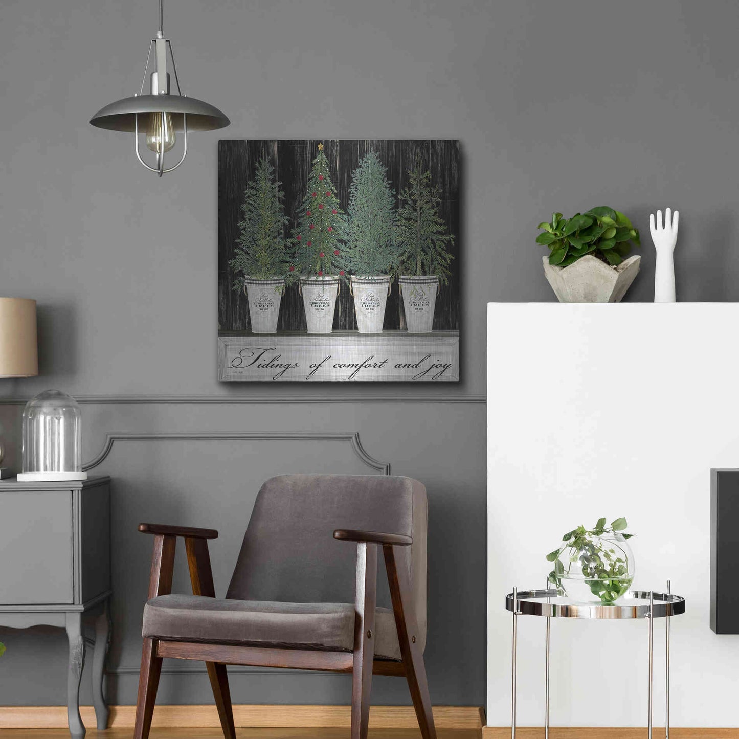 Luxe Metal Art 'Tidings of Comfort & Joy' by Cindy Jacobs, Metal Wall Art,24x24