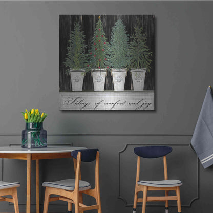 Luxe Metal Art 'Tidings of Comfort & Joy' by Cindy Jacobs, Metal Wall Art,36x36