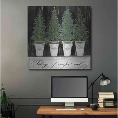 Luxe Metal Art 'Tidings of Comfort & Joy' by Cindy Jacobs, Metal Wall Art,36x36