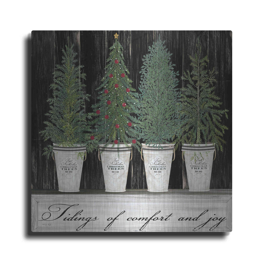Luxe Metal Art 'Tidings of Comfort & Joy' by Cindy Jacobs, Metal Wall Art