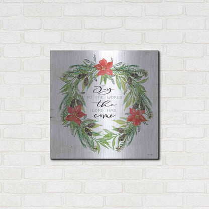 Luxe Metal Art 'Joy to the World Wreath' by Cindy Jacobs, Metal Wall Art,24x24