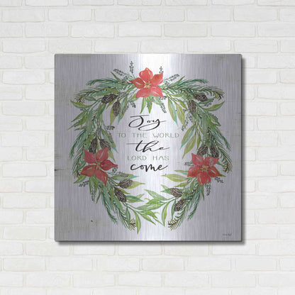 Luxe Metal Art 'Joy to the World Wreath' by Cindy Jacobs, Metal Wall Art,36x36