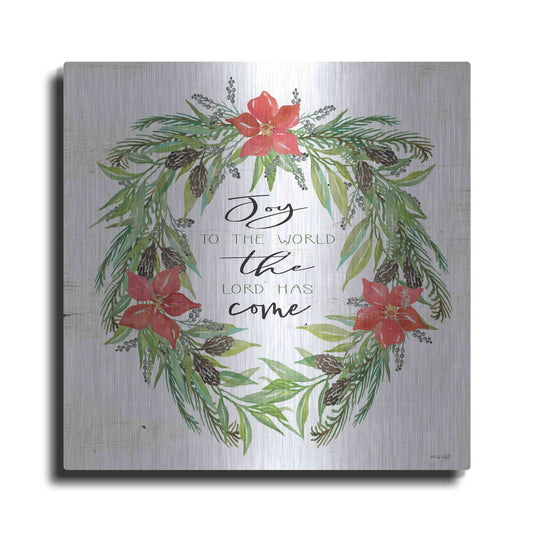 Luxe Metal Art 'Joy to the World Wreath' by Cindy Jacobs, Metal Wall Art