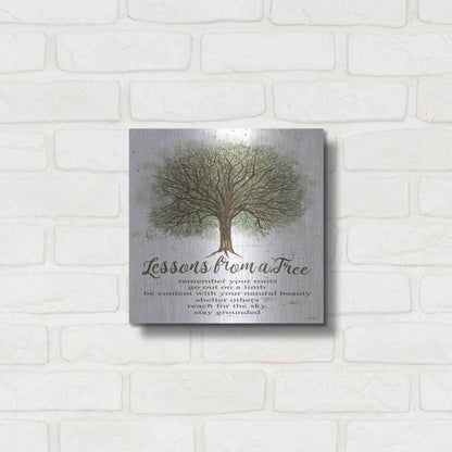 Luxe Metal Art 'Lessons From a Tree' by Cindy Jacobs, Metal Wall Art,12x12