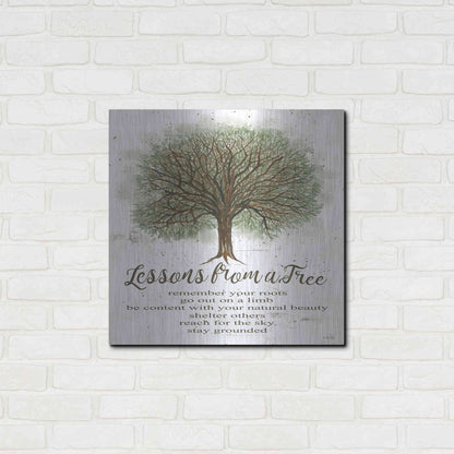 Luxe Metal Art 'Lessons From a Tree' by Cindy Jacobs, Metal Wall Art,24x24