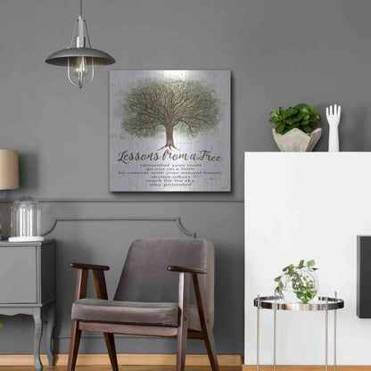 Luxe Metal Art 'Lessons From a Tree' by Cindy Jacobs, Metal Wall Art,24x24