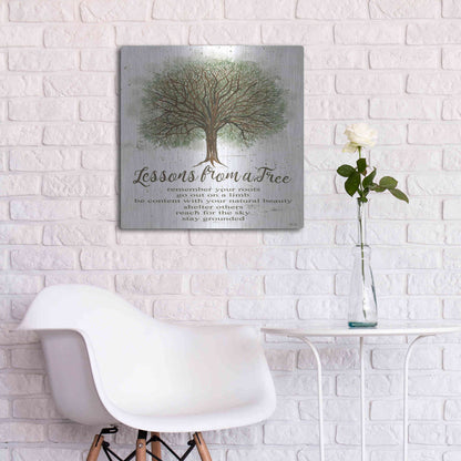 Luxe Metal Art 'Lessons From a Tree' by Cindy Jacobs, Metal Wall Art,24x24