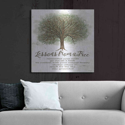 Luxe Metal Art 'Lessons From a Tree' by Cindy Jacobs, Metal Wall Art,36x36