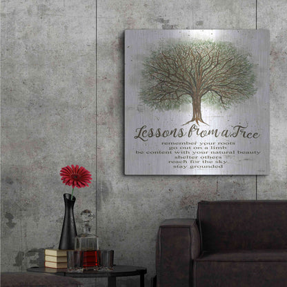 Luxe Metal Art 'Lessons From a Tree' by Cindy Jacobs, Metal Wall Art,36x36