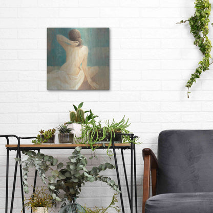 Luxe Metal Art 'Thoughtfulness I' by Albena Hristova, Metal Wall Art,12x12