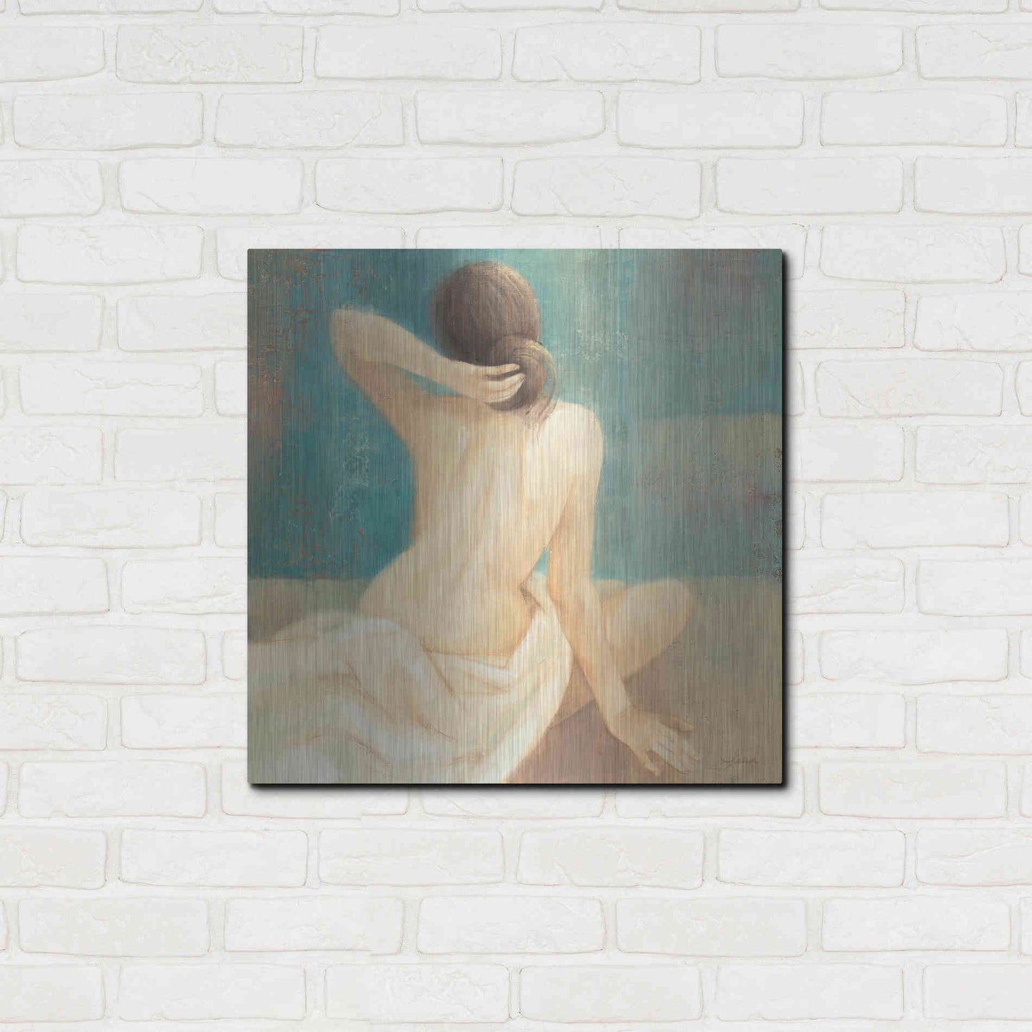 Luxe Metal Art 'Thoughtfulness I' by Albena Hristova, Metal Wall Art,24x24