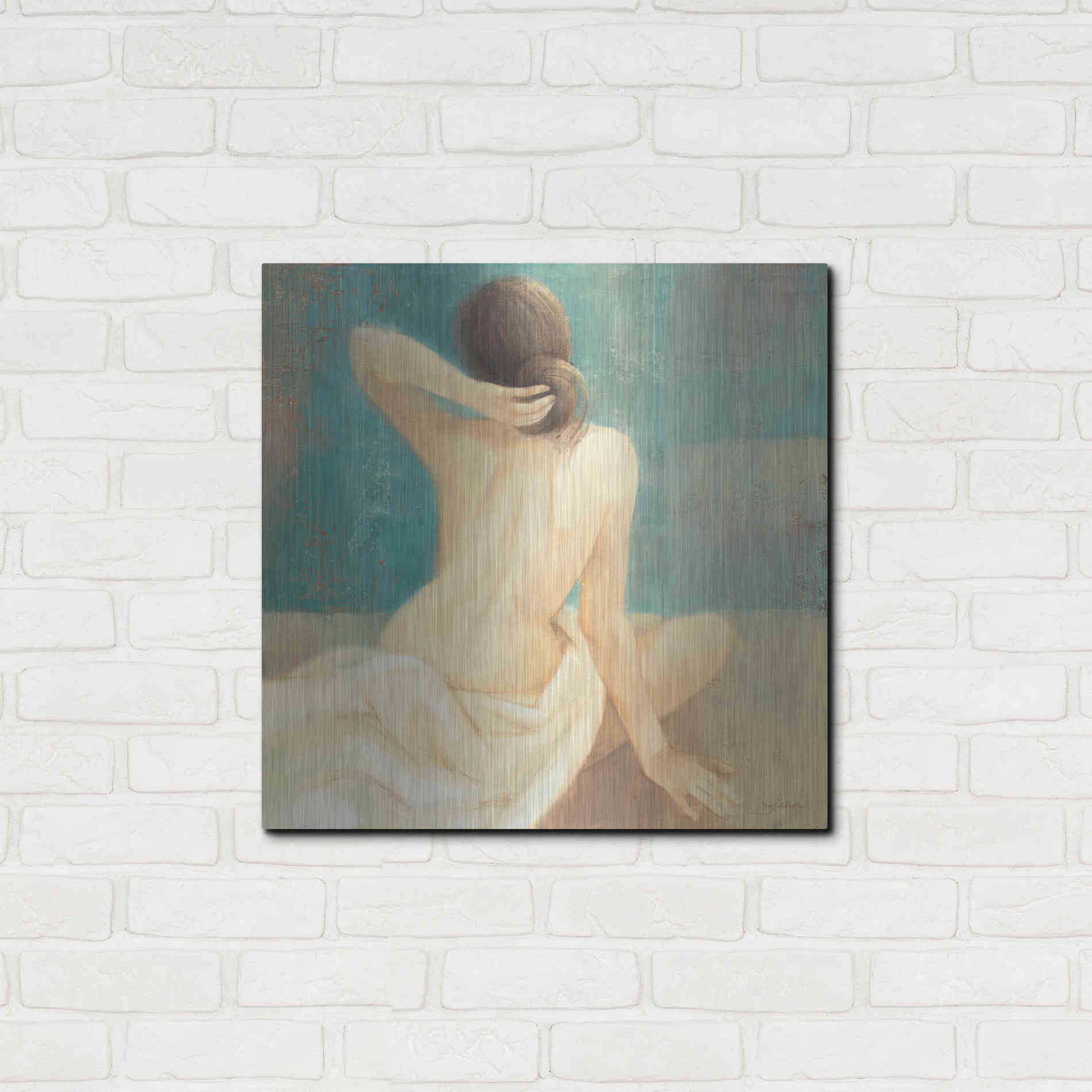 Luxe Metal Art 'Thoughtfulness I' by Albena Hristova, Metal Wall Art,24x24