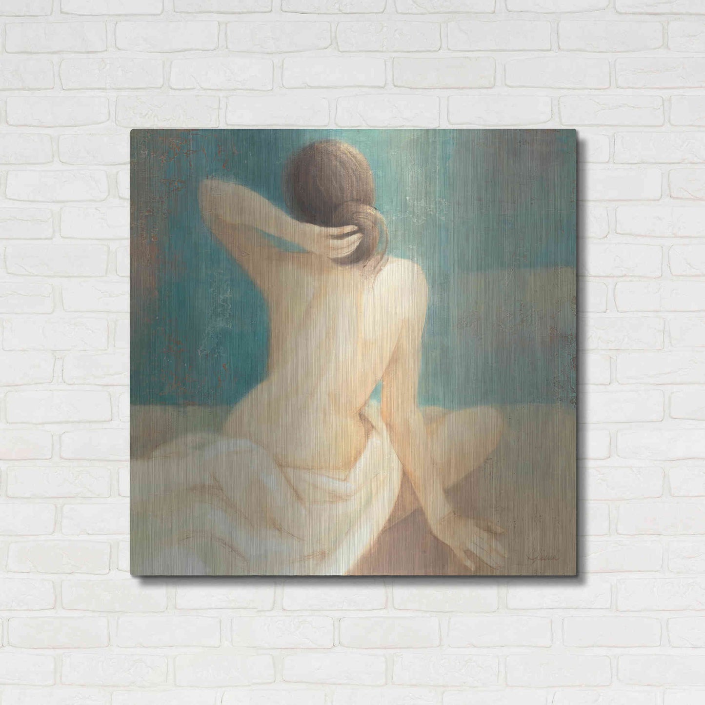 Luxe Metal Art 'Thoughtfulness I' by Albena Hristova, Metal Wall Art,36x36