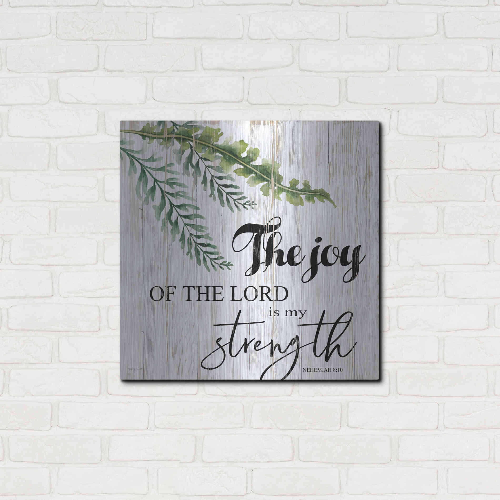 Luxe Metal Art 'The Joy of the Lord is My Strength' by Cindy Jacobs, Metal Wall Art,24x24
