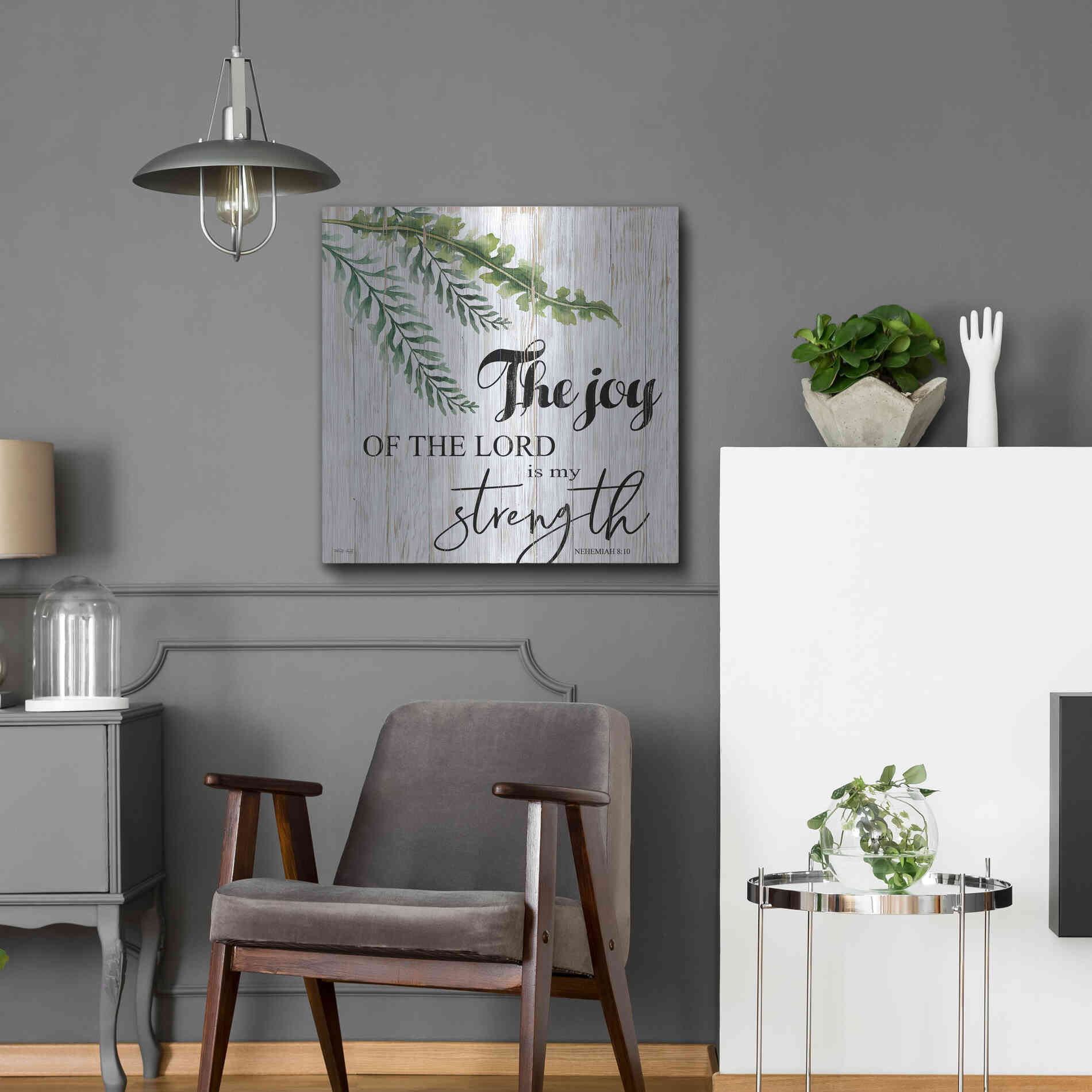 Luxe Metal Art 'The Joy of the Lord is My Strength' by Cindy Jacobs, Metal Wall Art,24x24