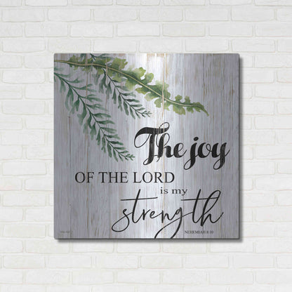 Luxe Metal Art 'The Joy of the Lord is My Strength' by Cindy Jacobs, Metal Wall Art,36x36