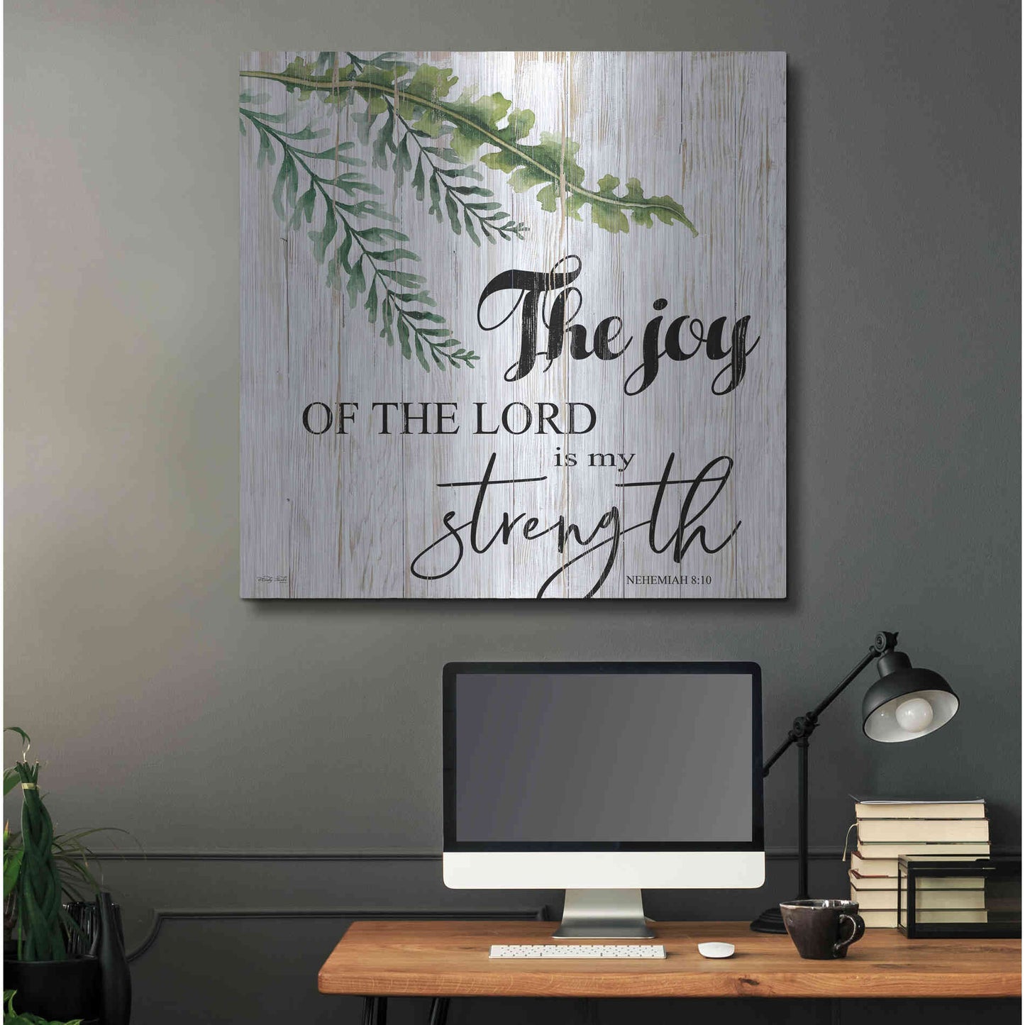 Luxe Metal Art 'The Joy of the Lord is My Strength' by Cindy Jacobs, Metal Wall Art,36x36