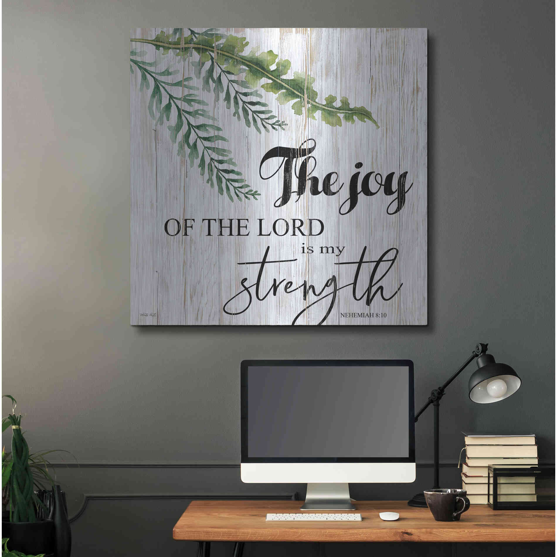 Luxe Metal Art 'The Joy of the Lord is My Strength' by Cindy Jacobs, Metal Wall Art,36x36