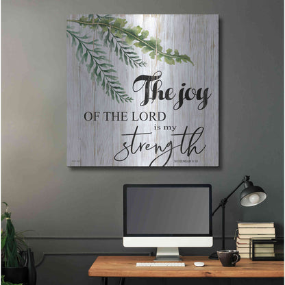 Luxe Metal Art 'The Joy of the Lord is My Strength' by Cindy Jacobs, Metal Wall Art,36x36