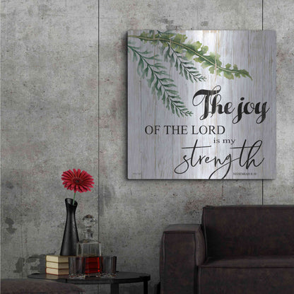 Luxe Metal Art 'The Joy of the Lord is My Strength' by Cindy Jacobs, Metal Wall Art,36x36