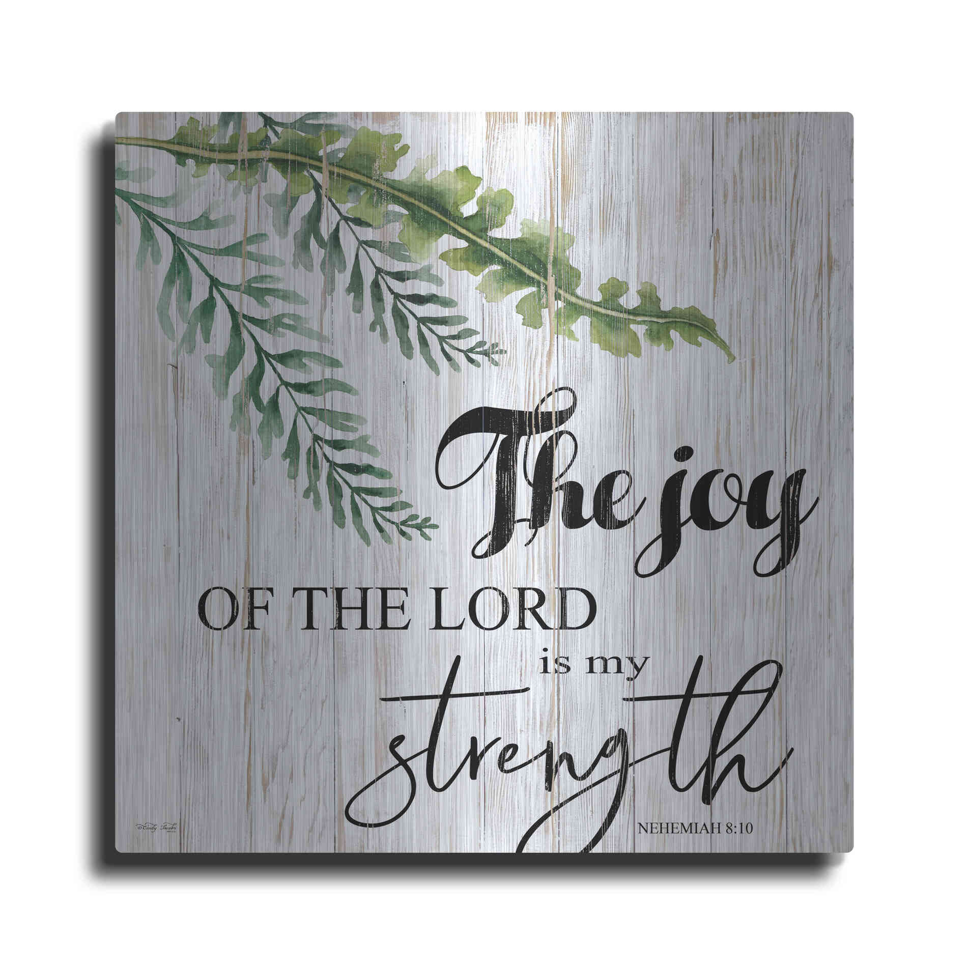 Luxe Metal Art 'The Joy of the Lord is My Strength' by Cindy Jacobs, Metal Wall Art