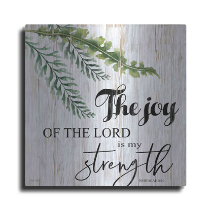 Luxe Metal Art 'The Joy of the Lord is My Strength' by Cindy Jacobs, Metal Wall Art