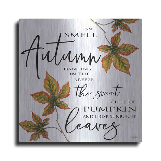 Luxe Metal Art 'Sunburnt Leaves' by Cindy Jacobs, Metal Wall Art