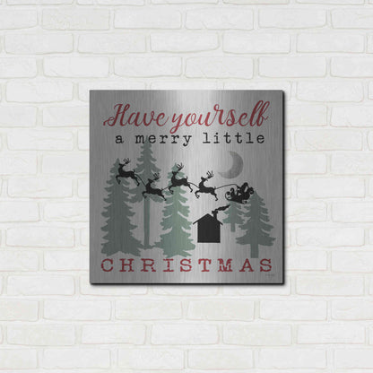 Luxe Metal Art 'Have Yourself a Merry Little Christmas' by Cindy Jacobs, Metal Wall Art,24x24
