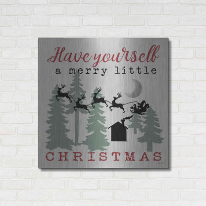 Luxe Metal Art 'Have Yourself a Merry Little Christmas' by Cindy Jacobs, Metal Wall Art,36x36