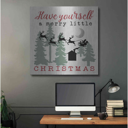 Luxe Metal Art 'Have Yourself a Merry Little Christmas' by Cindy Jacobs, Metal Wall Art,36x36