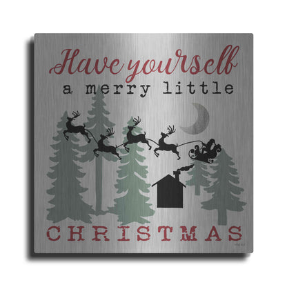 Luxe Metal Art 'Have Yourself a Merry Little Christmas' by Cindy Jacobs, Metal Wall Art