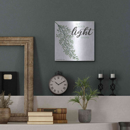 Luxe Metal Art 'Let Your Light Shine' by Cindy Jacobs, Metal Wall Art,12x12