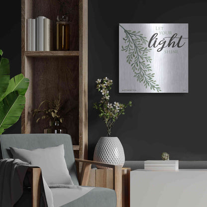 Luxe Metal Art 'Let Your Light Shine' by Cindy Jacobs, Metal Wall Art,24x24
