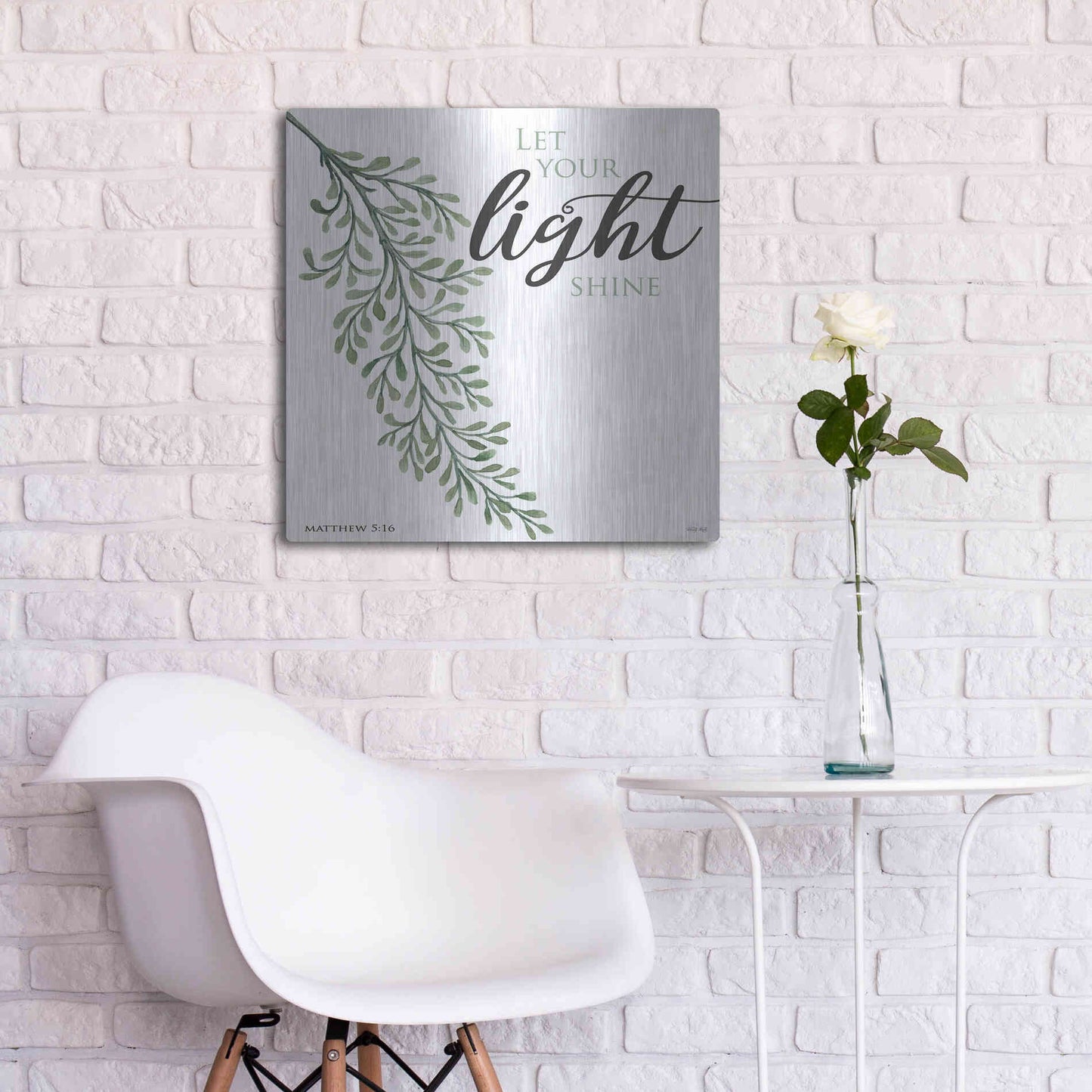 Luxe Metal Art 'Let Your Light Shine' by Cindy Jacobs, Metal Wall Art,24x24