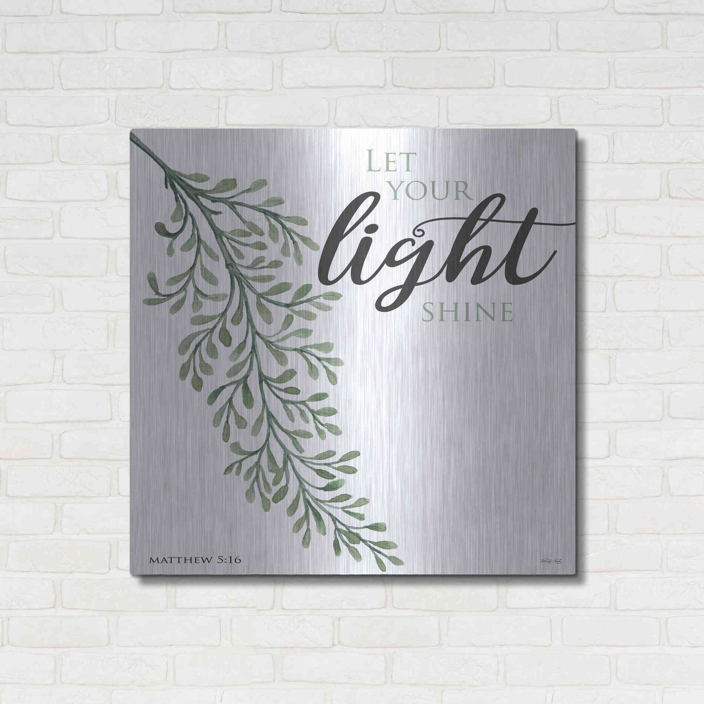 Luxe Metal Art 'Let Your Light Shine' by Cindy Jacobs, Metal Wall Art,36x36