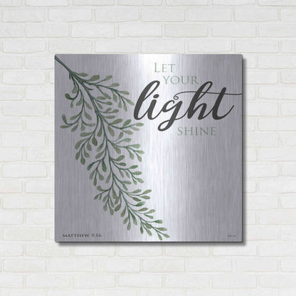 Luxe Metal Art 'Let Your Light Shine' by Cindy Jacobs, Metal Wall Art,36x36