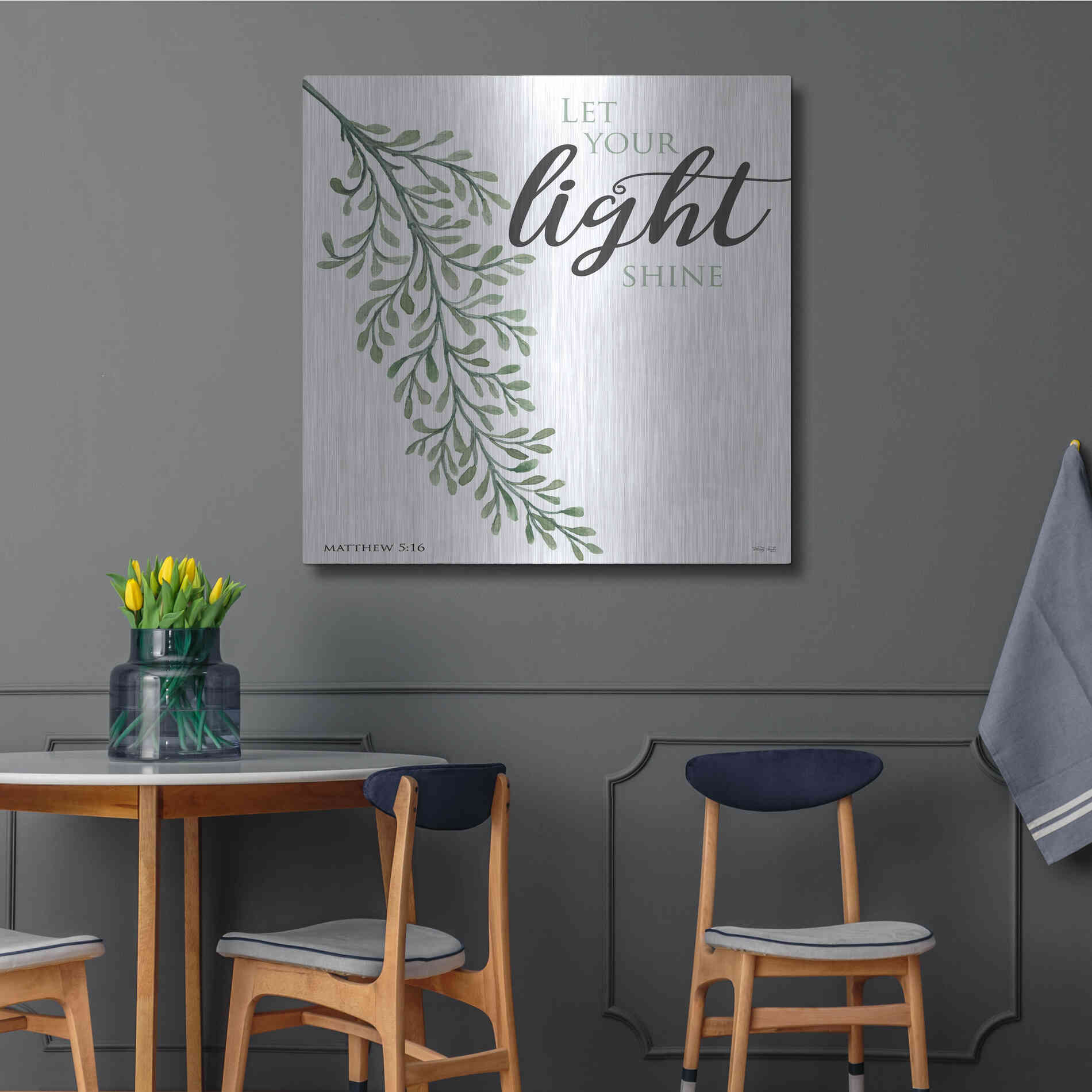 Luxe Metal Art 'Let Your Light Shine' by Cindy Jacobs, Metal Wall Art,36x36