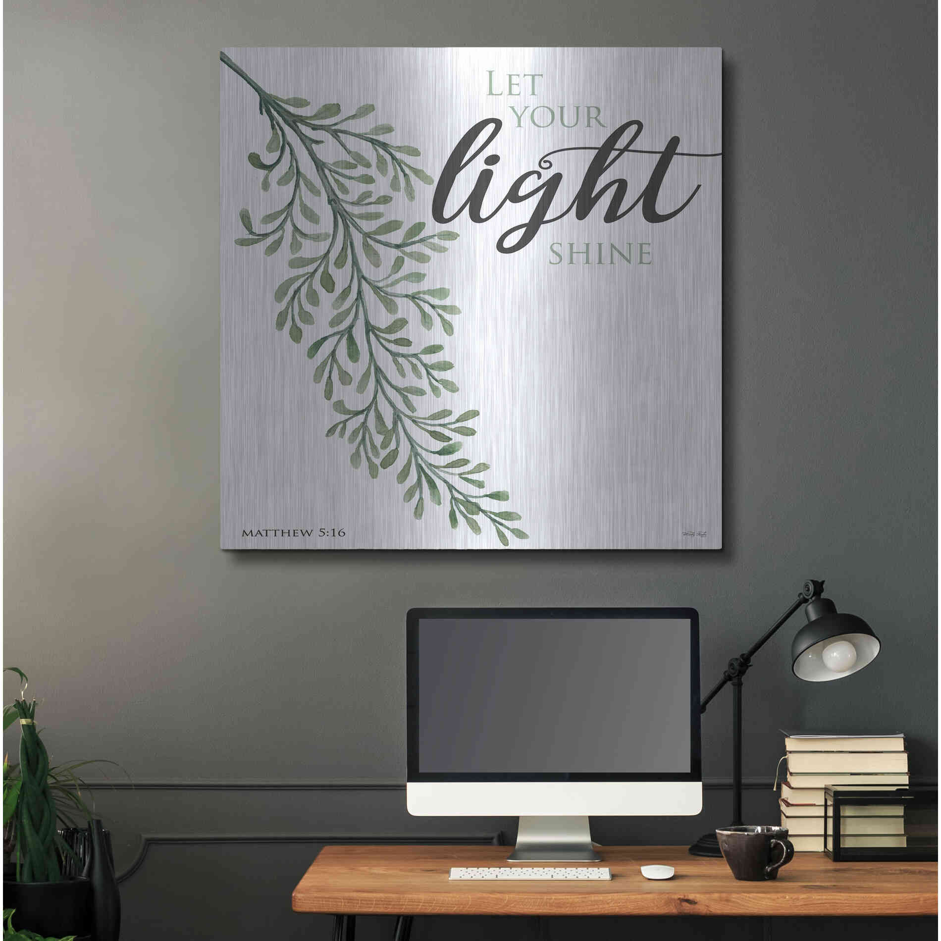 Luxe Metal Art 'Let Your Light Shine' by Cindy Jacobs, Metal Wall Art,36x36