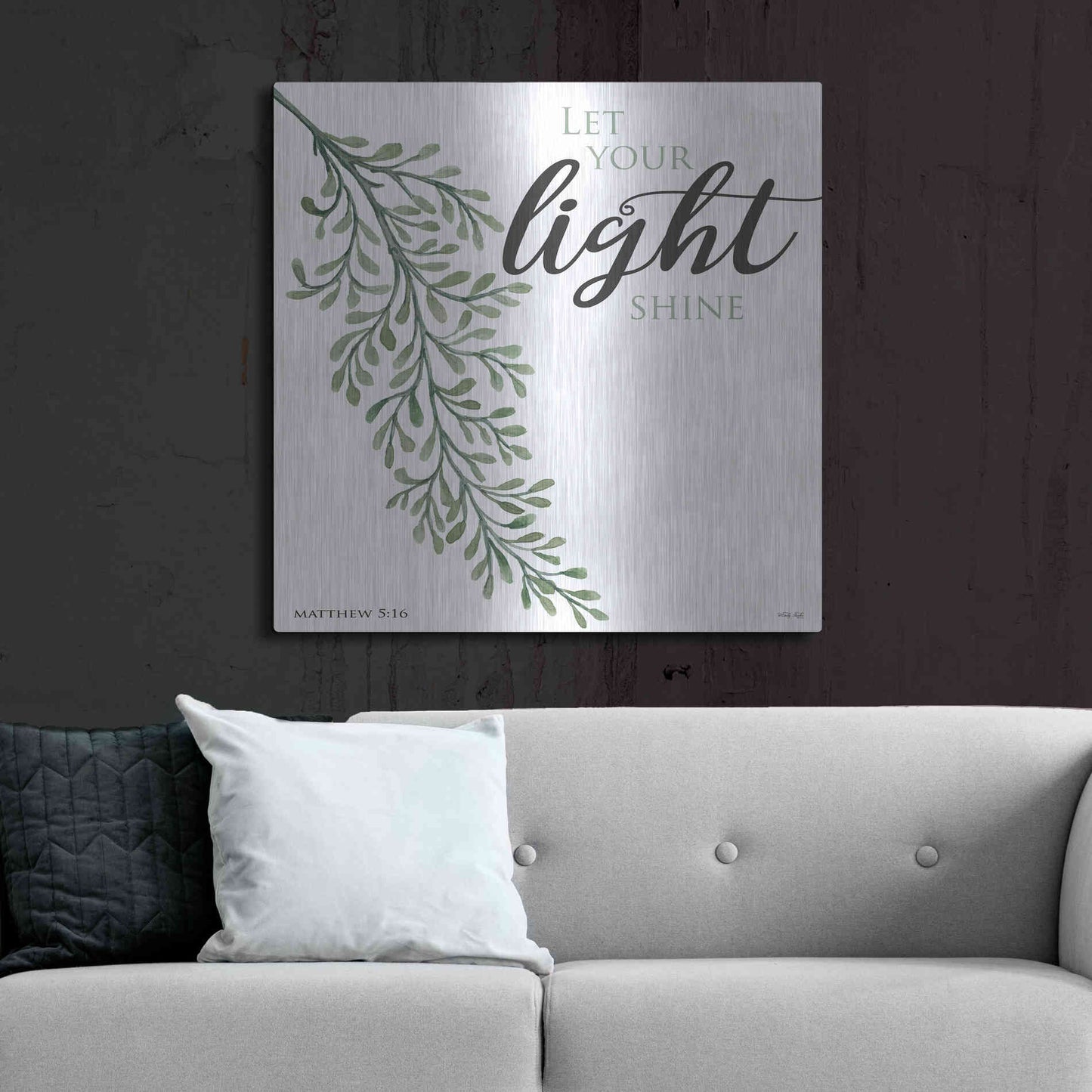 Luxe Metal Art 'Let Your Light Shine' by Cindy Jacobs, Metal Wall Art,36x36