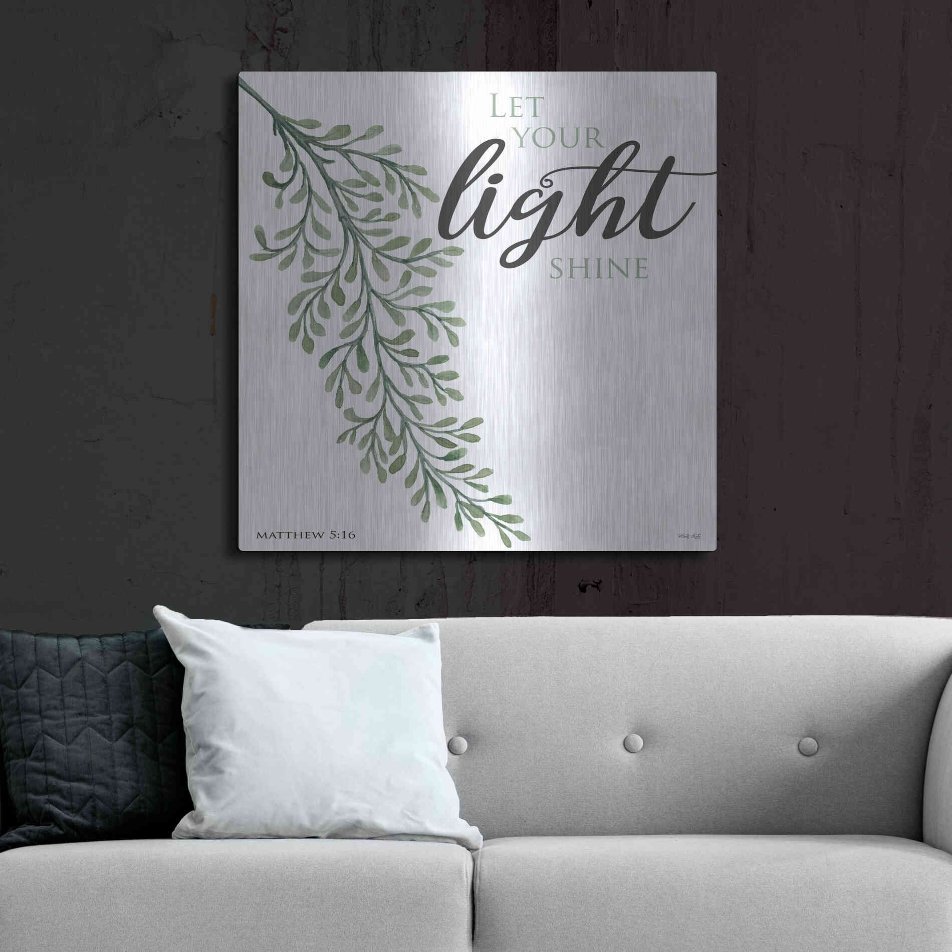 Luxe Metal Art 'Let Your Light Shine' by Cindy Jacobs, Metal Wall Art,36x36