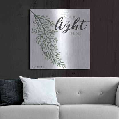 Luxe Metal Art 'Let Your Light Shine' by Cindy Jacobs, Metal Wall Art,36x36