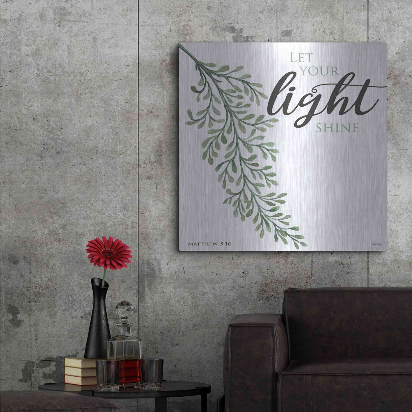 Luxe Metal Art 'Let Your Light Shine' by Cindy Jacobs, Metal Wall Art,36x36