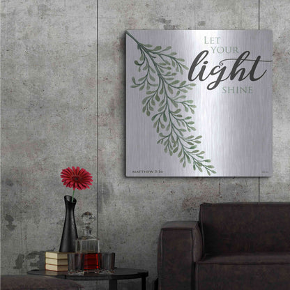 Luxe Metal Art 'Let Your Light Shine' by Cindy Jacobs, Metal Wall Art,36x36