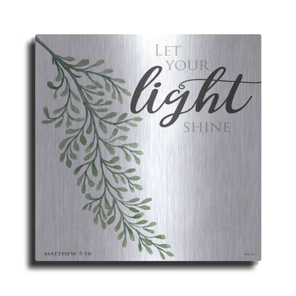Luxe Metal Art 'Let Your Light Shine' by Cindy Jacobs, Metal Wall Art