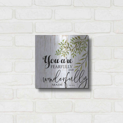 Luxe Metal Art 'You are Fearfully and Wonderfully Made' by Cindy Jacobs, Metal Wall Art,12x12