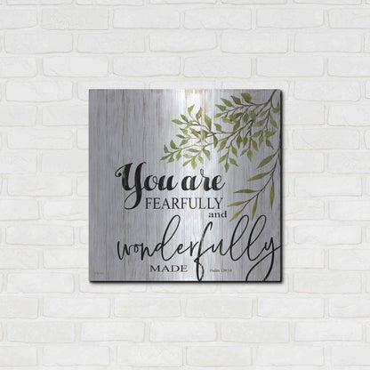 Luxe Metal Art 'You are Fearfully and Wonderfully Made' by Cindy Jacobs, Metal Wall Art,24x24