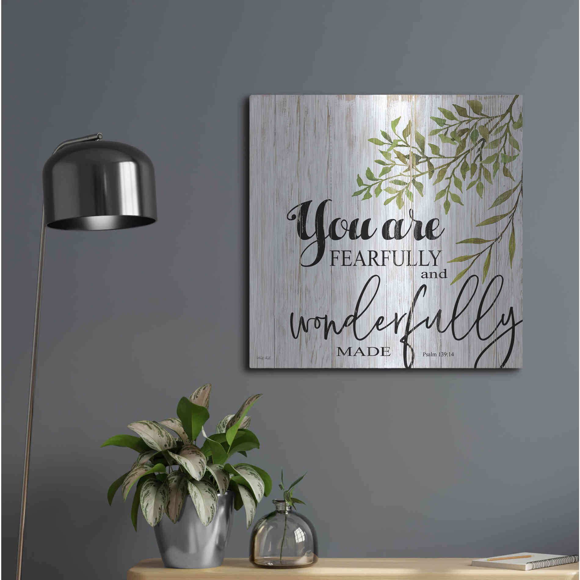 Luxe Metal Art 'You are Fearfully and Wonderfully Made' by Cindy Jacobs, Metal Wall Art,24x24