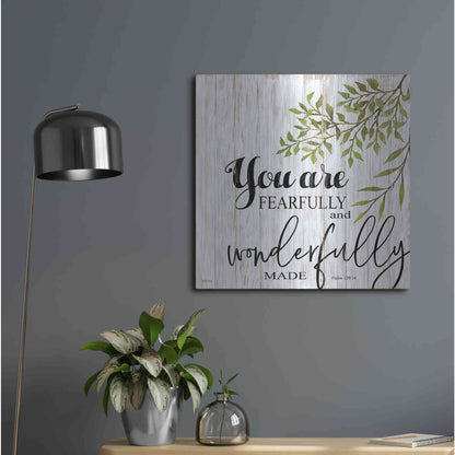 Luxe Metal Art 'You are Fearfully and Wonderfully Made' by Cindy Jacobs, Metal Wall Art,24x24
